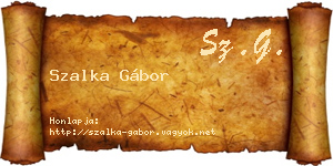 Szalka Gábor névjegykártya