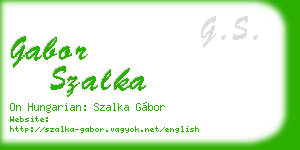 gabor szalka business card